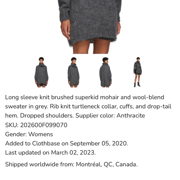 Isabel Marant Grey Mohair and Wool
Eva Turtleneck - Picture 6 of 6